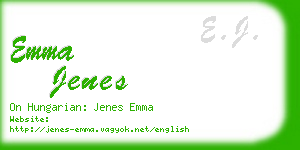 emma jenes business card
